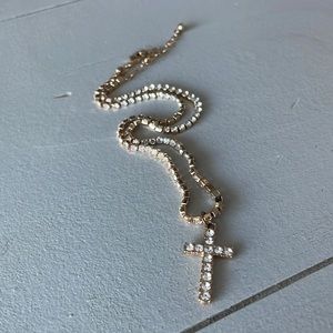 Gold Diamond Cross Necklace